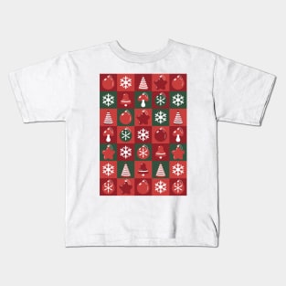 Festive pattern with Christmas ornaments Kids T-Shirt